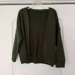 Olive knit cardigan